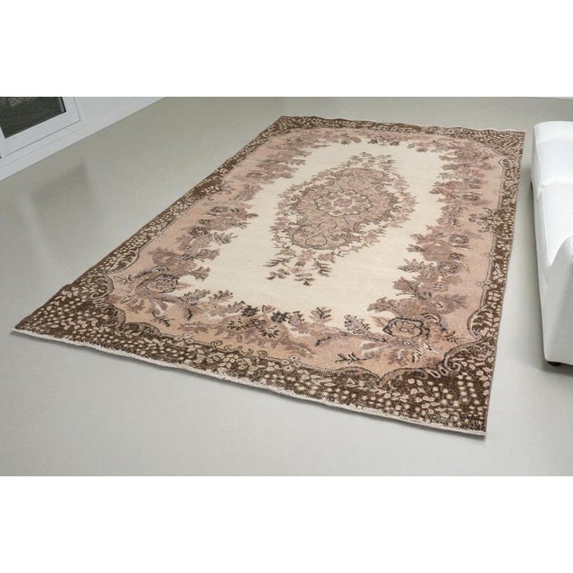 Vintage Handmade Wool Rug, 1960s For Sale - Image 4 of 11