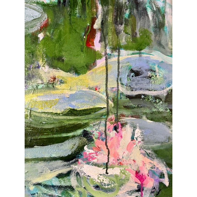 Impressionist Lily Dreams , Serene and Lovely, an Original Acrylic Painting of Sweet Lily Pads For Sale - Image 3 of 4