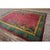 1920s Fuschia Open Field Floral Modern Antique Chinese Art Deco Knotted Wool Rug For Sale - Image 9 of 10
