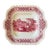 Antique W. Adams & Sons Red Transferware Cake Plate | Old English Rural Scenes | Square Handled Serving Plate England For Sale