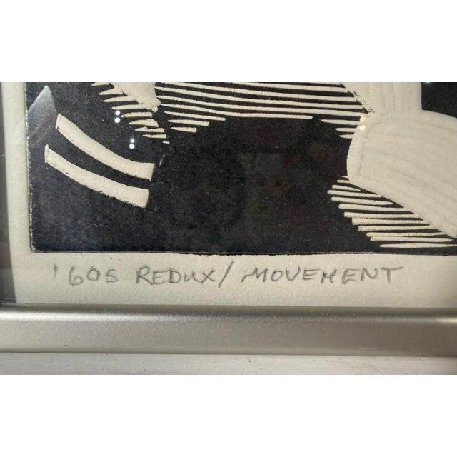"60s Redux/Movement" — Signed Framed Block Print, Herbert Simon 2011 For Sale - Image 4 of 7