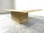 Metal Brass and Travertine Coffee Table attributed to Fedam, 1970s For Sale - Image 7 of 12