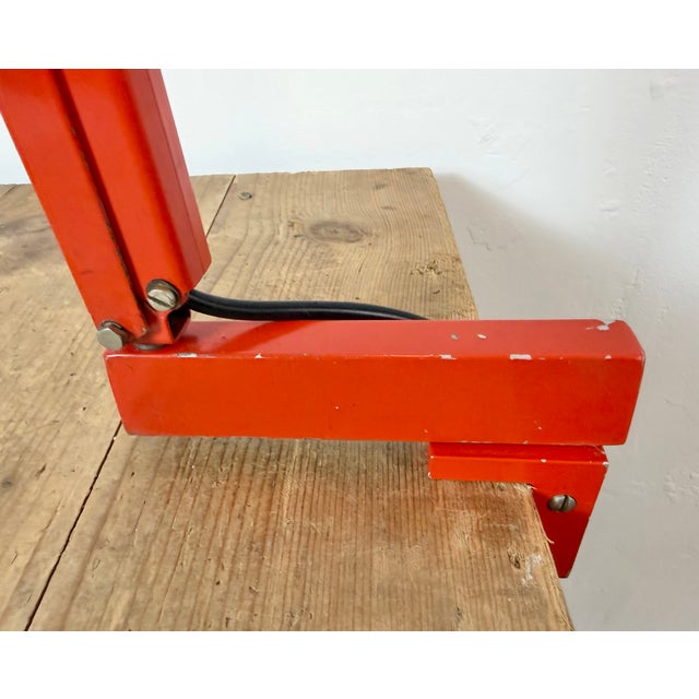 Vintage Adjustable Red Table Lamp, 1970s For Sale - Image 13 of 18
