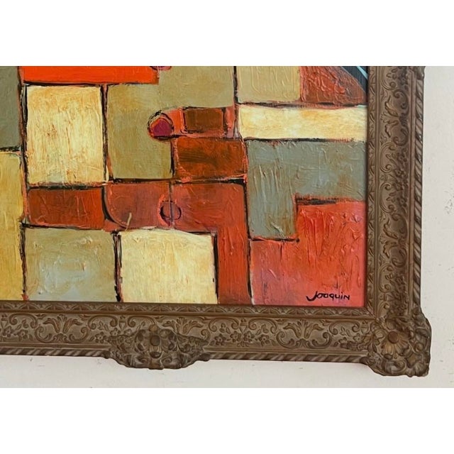 Rich and striking help describe this wonderfully colorful painting of an abstract Matador. It’s by well known and listed...