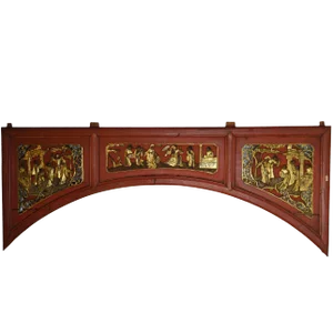 Antique Chinese Hand-Carved Wooden Sign