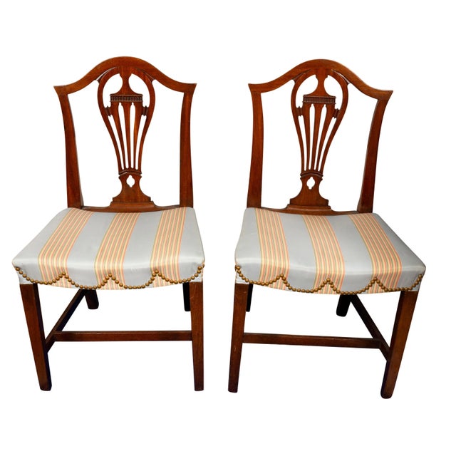 Late 18th Century George III Mahogany Side Chairs - Set of 4 For Sale - Image 5 of 12