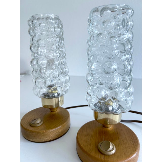 Vintage Bubble Glass Table Lamps, 1970s, Set of 2 For Sale - Image 13 of 14