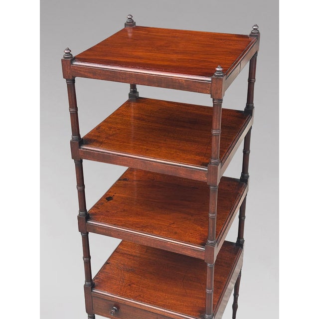 19th Century George III Mahogany Whatnot Music Stand, 1810 For Sale - Image 3 of 13