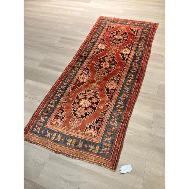 1950s Vintage Karabagh 3'2" X 8' For Sale - Image 11 of 12