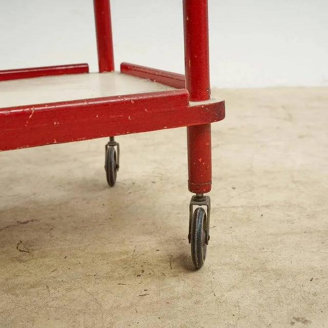 Vintage Wooden Kitchen Trolley For Sale - Image 4 of 5