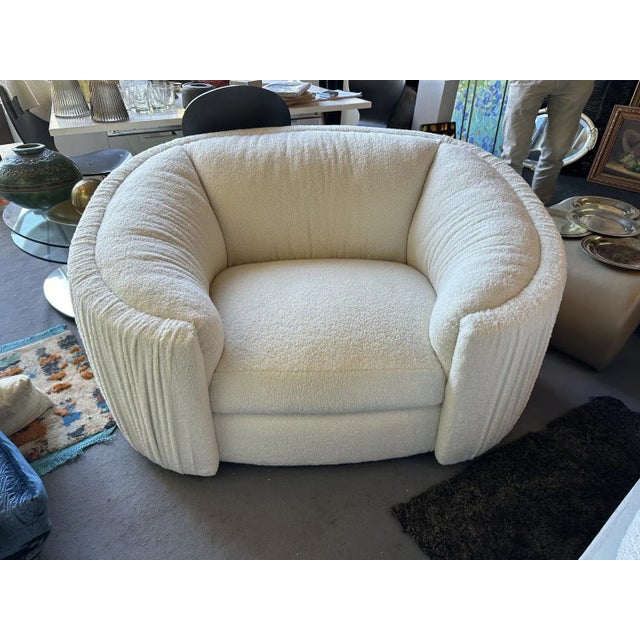 1980s Large One-Seater Chair in Fabric For Sale - Image 5 of 5