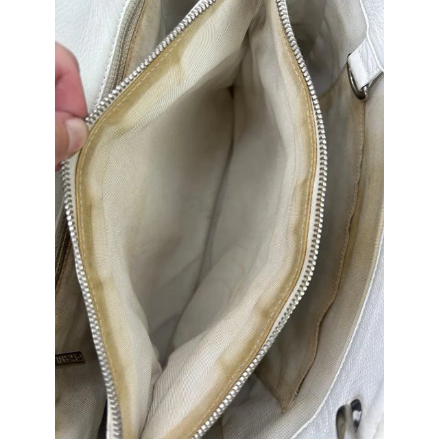 White Chanel Quilted White Caviar Grand Shopper Tote For Sale - Image 8 of 12