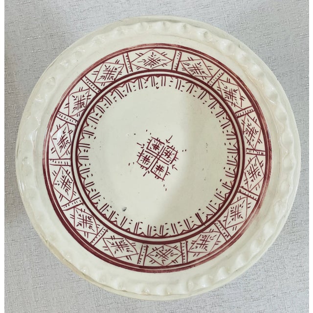 1990s Moroccan Tribal Ceramic Dessert Plate, a Pair For Sale - Image 5 of 8
