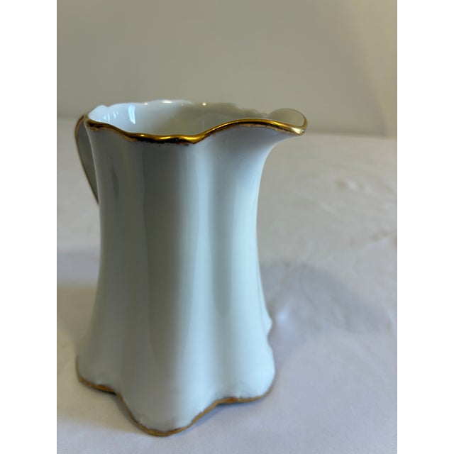 Thomas Vintage Thomas Germany Porcelain Creamer With Gold Trim For Sale - Image 4 of 10
