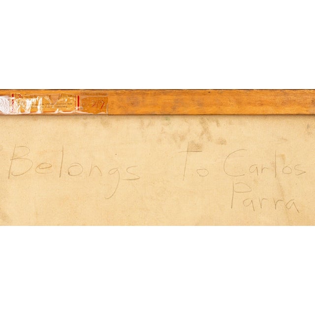 1960s Carlos Parra Seated Nude Oil on Canvas, 1967 For Sale - Image 5 of 7