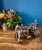 Early 20th Century Antique Cast Metal Temple Toy , Early 20th Century Horse & Carriage Sculpture For Sale - Image 5 of 17