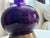 Rare Pair - Vintage Marbro Amethyst Art Glass Table Lamps, McM, C. 1960s, Brass Base, 58.5" Tall For Sale - Image 10 of 12