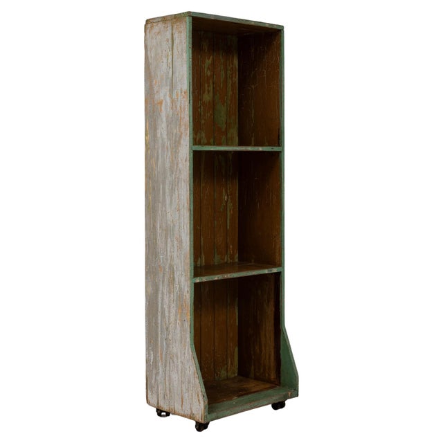 Mid 20th Century French Wood Patinated Bookshelf For Sale - Image 15 of 18