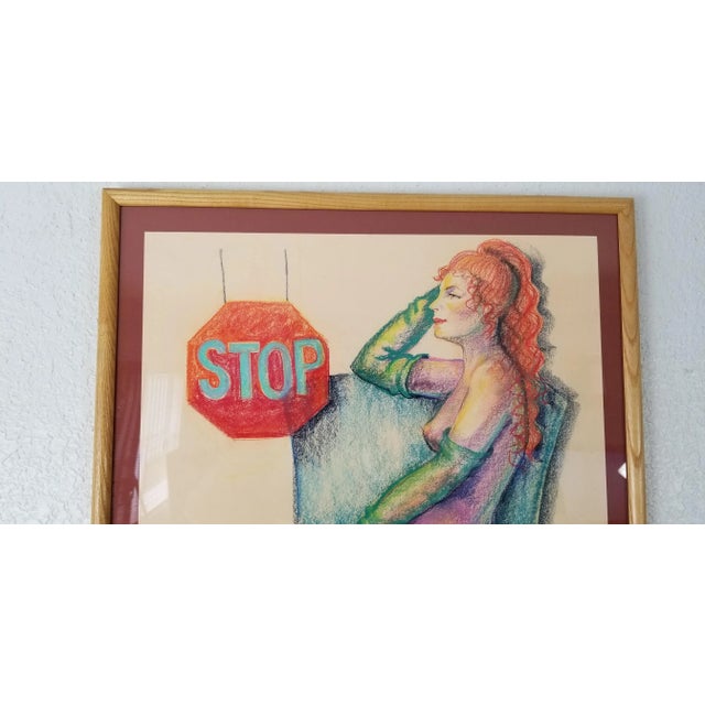 1980s 80s Lana L Bem Pastel Nude Woman Painting For Sale - Image 5 of 11