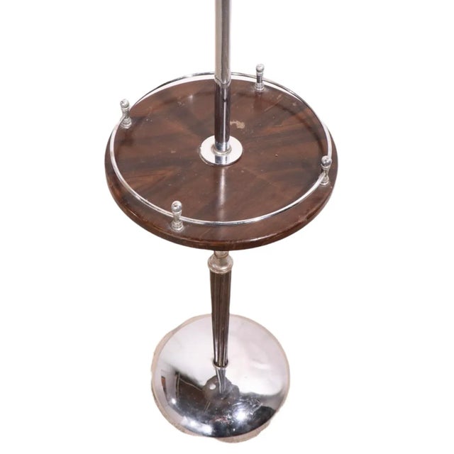 Art Deco Machine Age Floor Lamp With Table Surface Ca. 1930's Made in Usa For Sale In New York - Image 6 of 12