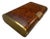 1950s Art Deco Burl Wood and Brass Cigarette Case For Sale