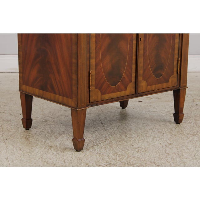 Maitland Smith Mahogany Narrow China Cabinet For Sale - Image 11 of 18