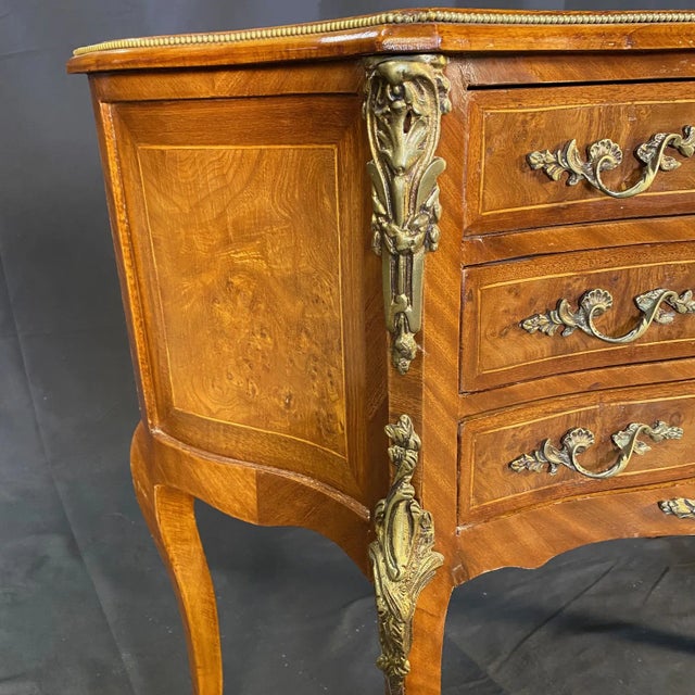 Brown French Louis XV Walnut Commodes, Side Tables or Night Stands -A Pair For Sale - Image 8 of 12