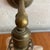 Antique Industrial Brass Wall Sconce With Frosted Ruffle Shade For Sale - Image 10 of 11