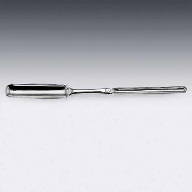 18th Century Antique Georgian Silver Marrow Scoop by Jon Willis, London For Sale - Image 3 of 11