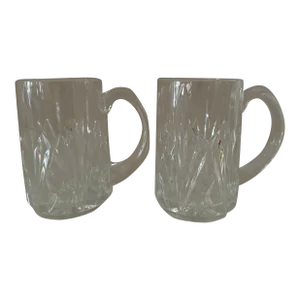 1990s Marquis by Waterford Brookside Crystal Beer Steins- a Pair