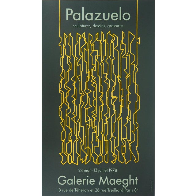 Pablo Palazuelo, Fils géométriques Poster, Lithograph For Sale - Image 6 of 6