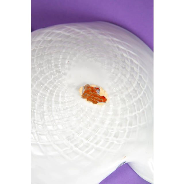 Murano 1950's Two Tone Mint Green Murano Controlled Bubble Glass Catchall For Sale - Image 4 of 6