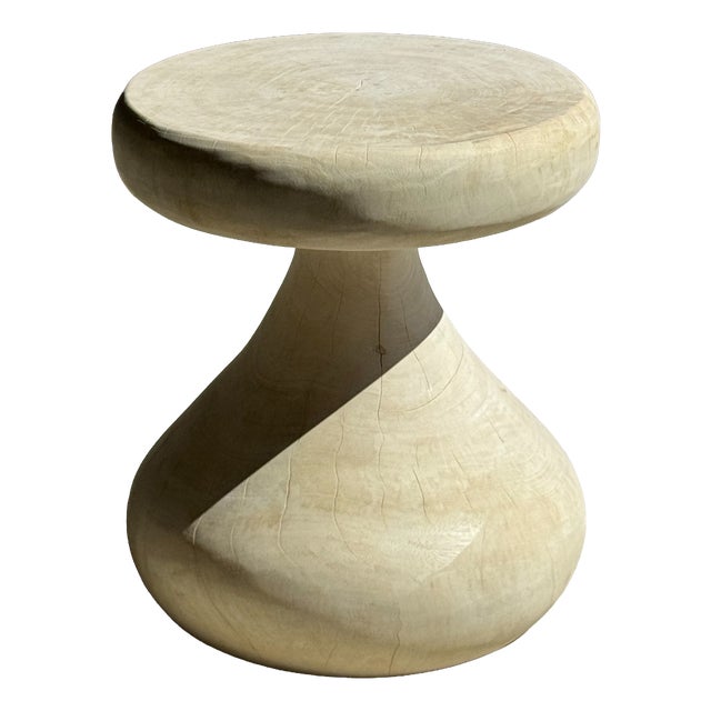 Pawn Bleach Side Table in Mango Wood, 1980s For Sale