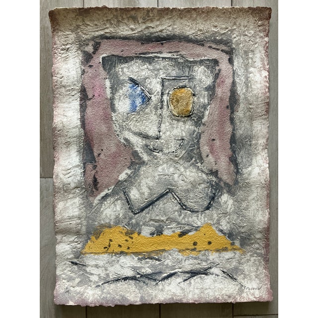 Pierre-Marie Brisson Original Carborundum Etching, 'Pink Lady' #2/95, 1980s, Signed, Unframed For Sale - Image 11 of 11
