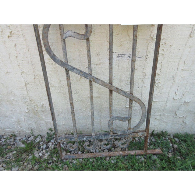 1900 - 1909 Antique Victorian Iron Salvage Gate For Sale - Image 5 of 6