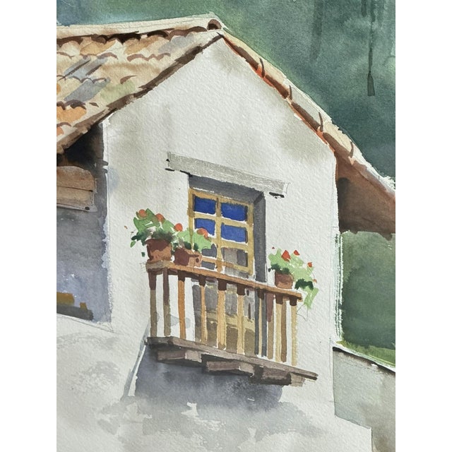 Luis Amendolla (Mexican 1939-2000) Watercolor Village Landscape, Signed For Sale - Image 13 of 18