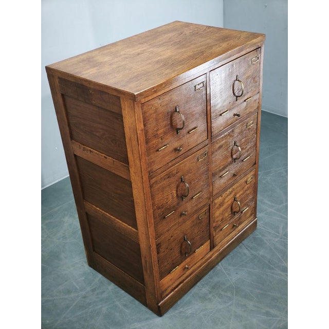 Czech Oak Filing Cabinet from Baťa Factory, Zlín, 1930s For Sale - Image 9 of 18