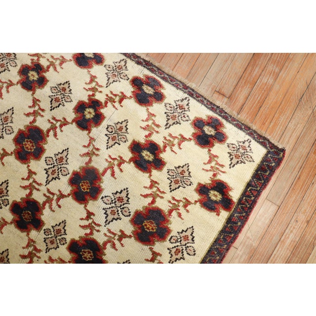Ivory Vintage Turkish Square Rug - 3'11" x 4'9" For Sale - Image 18 of 18