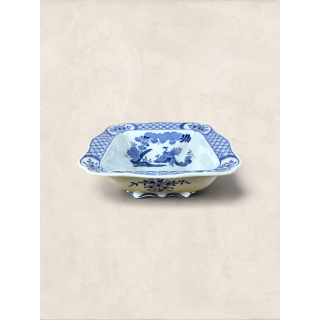Blue Antique English Blue and White Transferware Serving Dish For Sale - Image 8 of 8