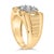 Haus of Brilliance 14K Yellow Gold Plated .925 Sterling Silver 1/3 Cttw Miracle-Set Floral Diamond Cluster Ring (I-J Color, I1-I2 Clarity) - Size 12 For Sale - Image 4 of 6