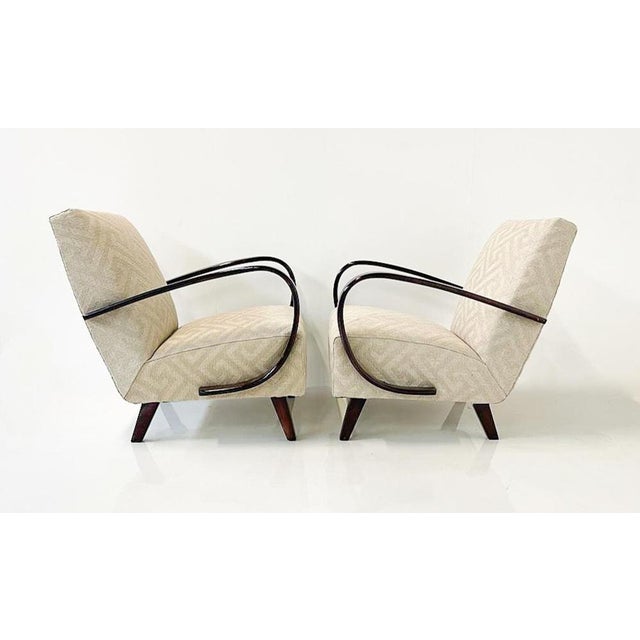 1940s Set of Bentwood Armchairs attributed to Jindrich Halabala, Czech Republic, 1940s For Sale - Image 5 of 6