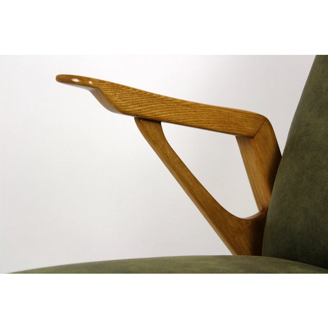 Brown Mid-Century Ash Armchair, 1960s For Sale - Image 8 of 17
