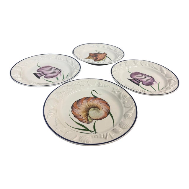 Este Ceramiche for Gump's Coastal Plates, Set of Four For Sale