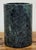 Heavy vintage green marble wine cooler or utensil holder. Measures 7"H. Green tones with cream veining throughout marble....