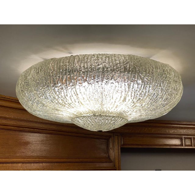 Large Ceiling Flush Mount from Barovier & Toso, 1940s For Sale - Image 12 of 13