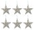 Modern Raw Aluminum Star Christmas Ornaments, Nickel, Large, Set of 6 For Sale - Image 3 of 3