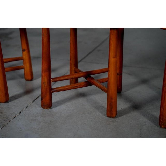 Wood French Dining Chairs, France, 1960s, Set of 4 For Sale - Image 7 of 17