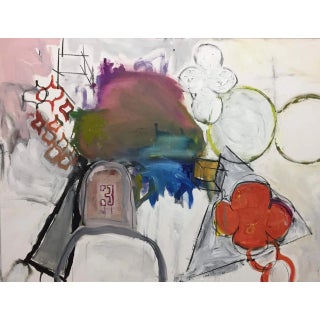 "Agent" - Large Contemporary Abstract Mixed-Media Painting by G. Campbell Lyman For Sale