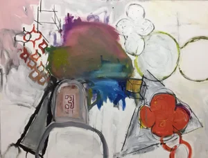 "Agent" - Large Contemporary Abstract Mixed-Media Painting by G. Campbell Lyman