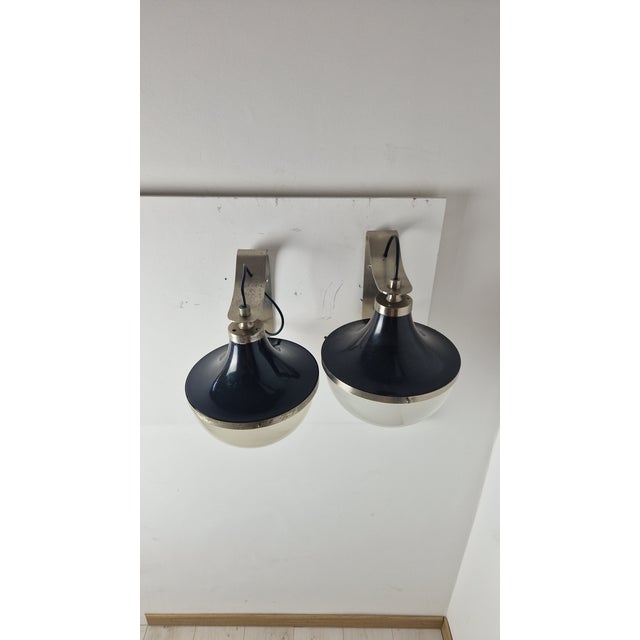 1960s Vintage Pi Wall Lamp Light by Sergio Mazza for Artemide, 1960s, Set of 2 For Sale - Image 5 of 15